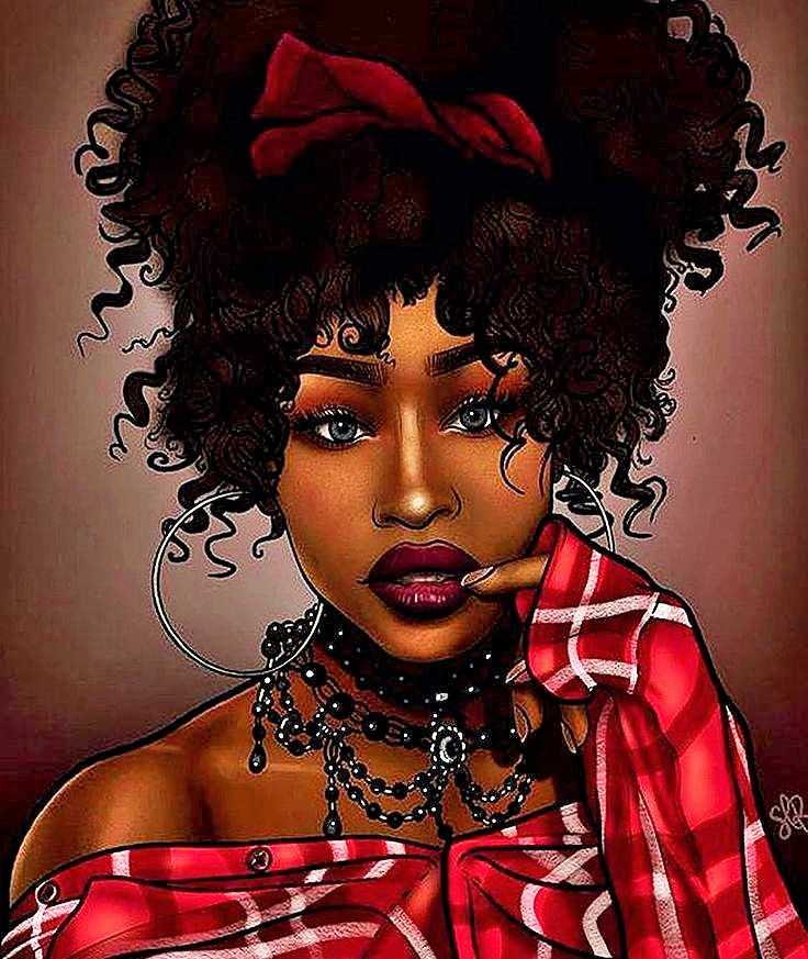 Cute Black Girl Cartoon Wallpaper Wallpaper Sun