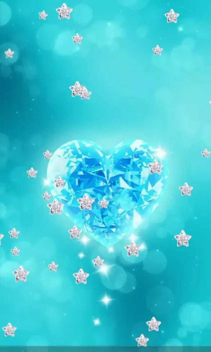 Stars Blue Heart Wallpaper 1