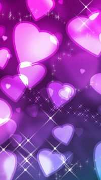 Purple Hearts Wallpaper 42