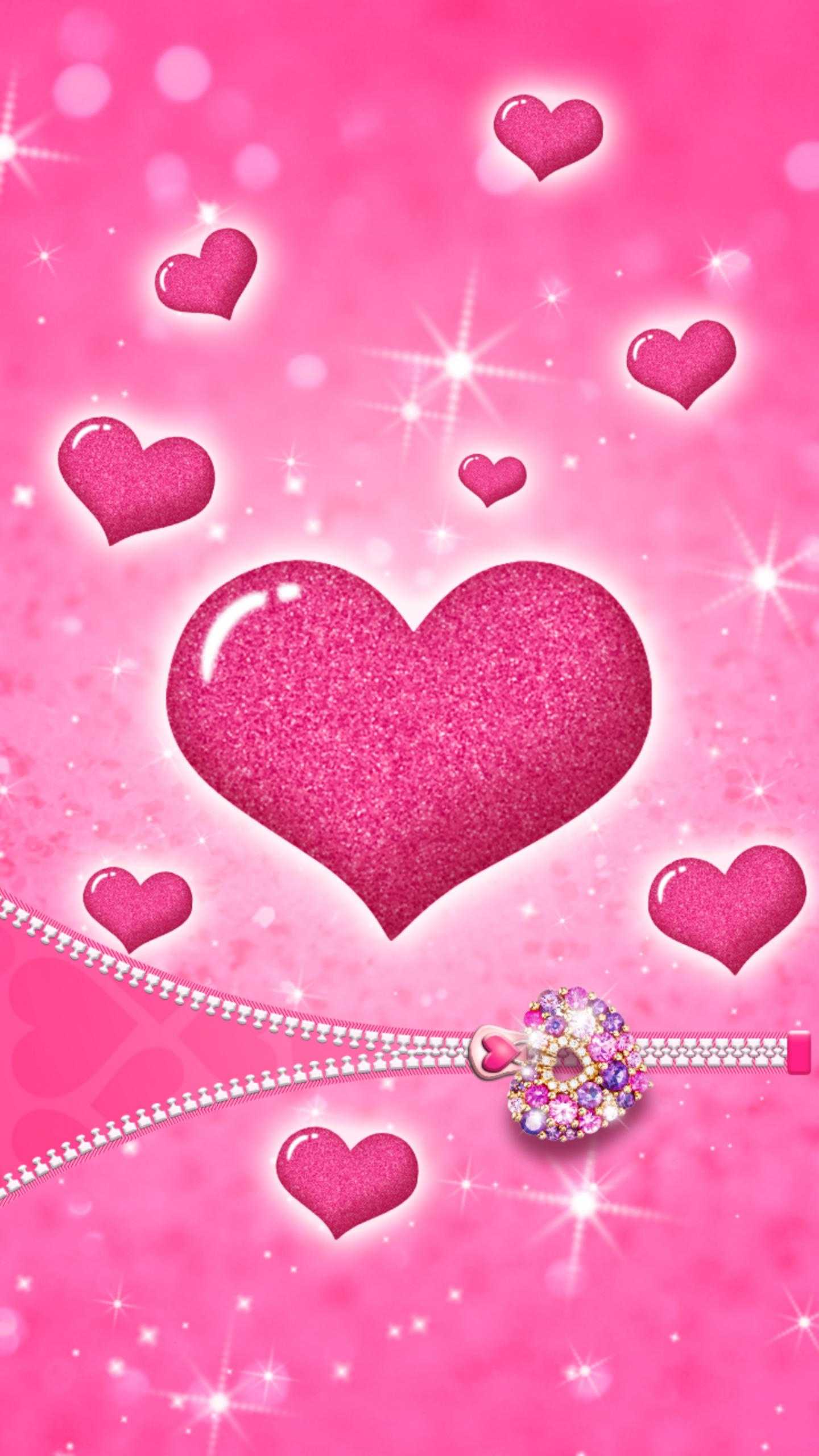 Pink Heart - Wallpaper Sun