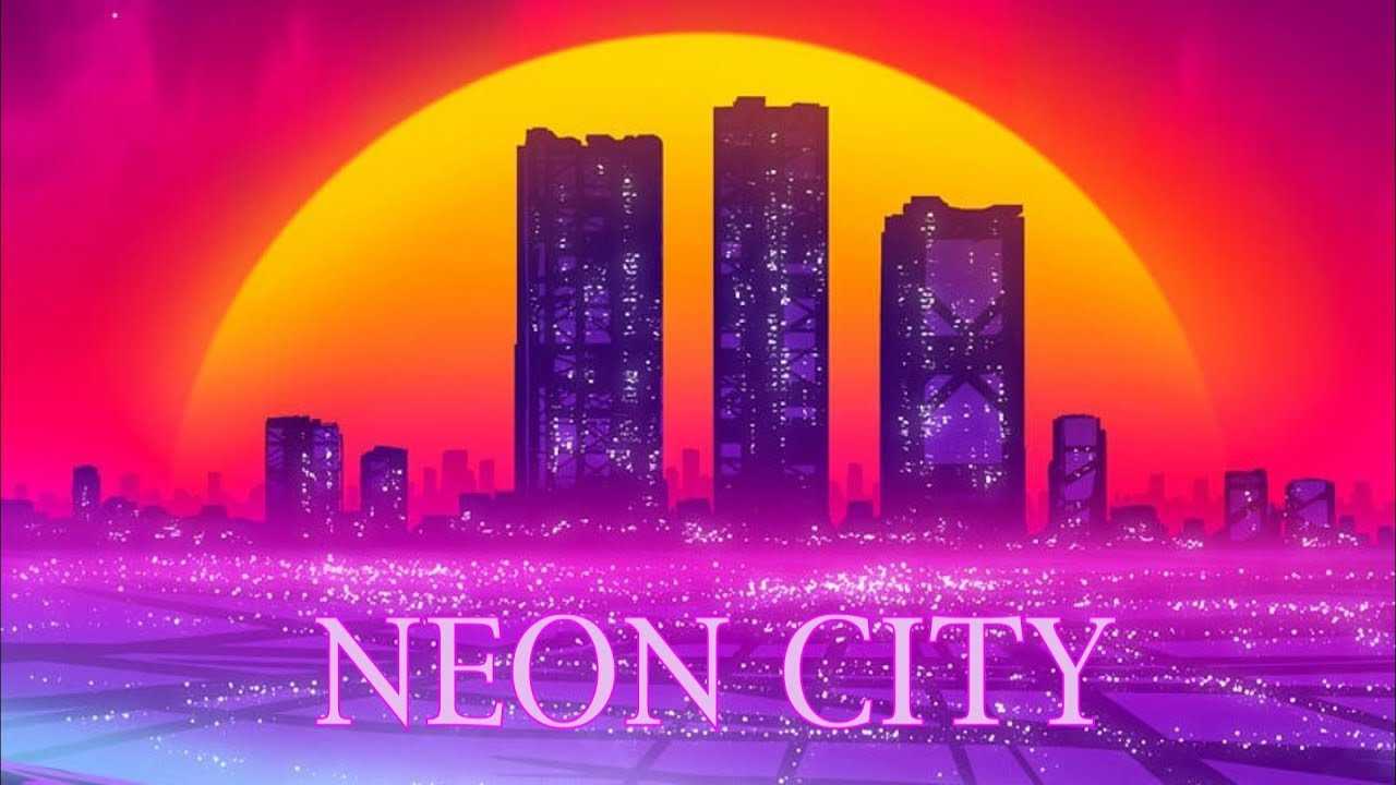 Laptop Neon City Wallpaper Wallpaper Sun